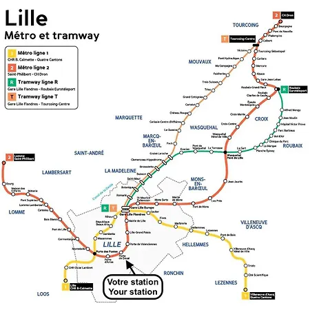 Proche Wazemmes/jb Lebas - 2 Bed *